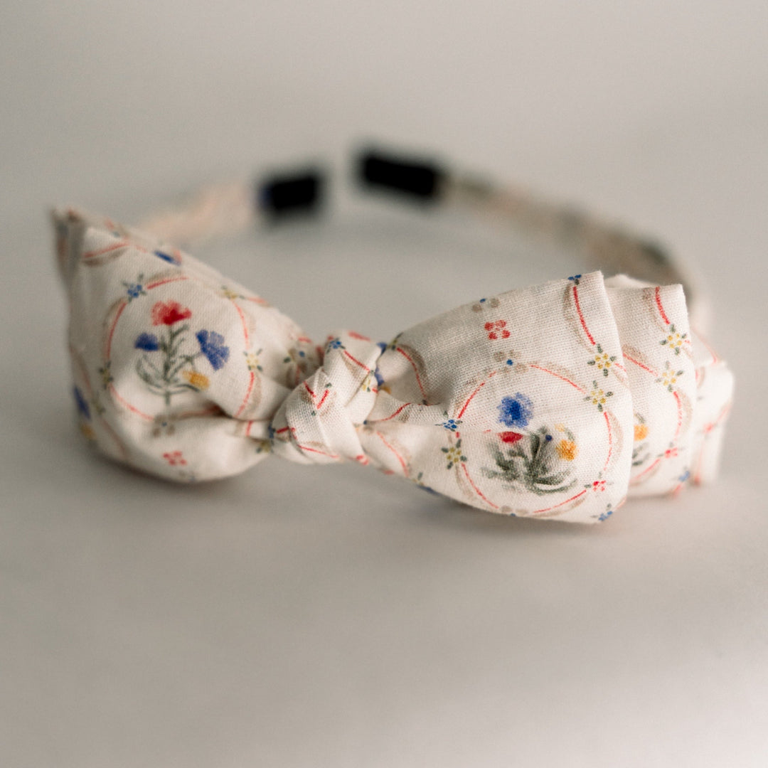 Three Little Bows Headband-Floral Symphony