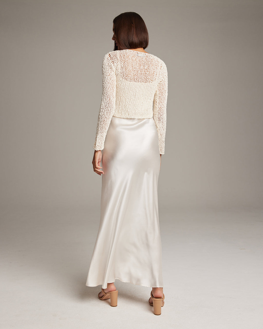 Flammé Loose Knit Cropped Sweater