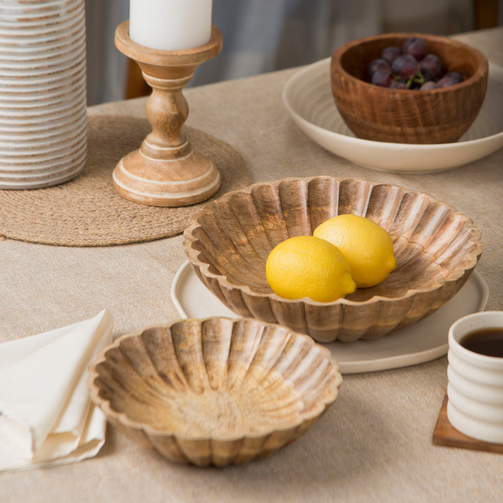 Scallop Serenity Bowls - Natural