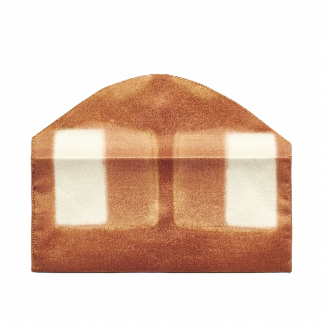 Melo Gold Mulberry Silk Shibori Hand Crafted Zero Waste Pouch