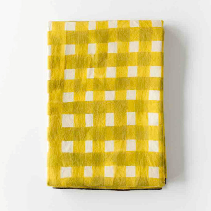 Yellow Cross-Hatch Tablecloth