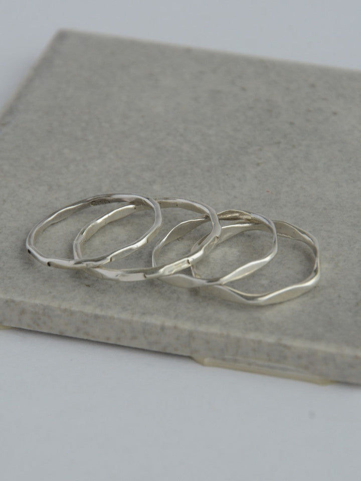 Sterling Stacking Rings - Waves
