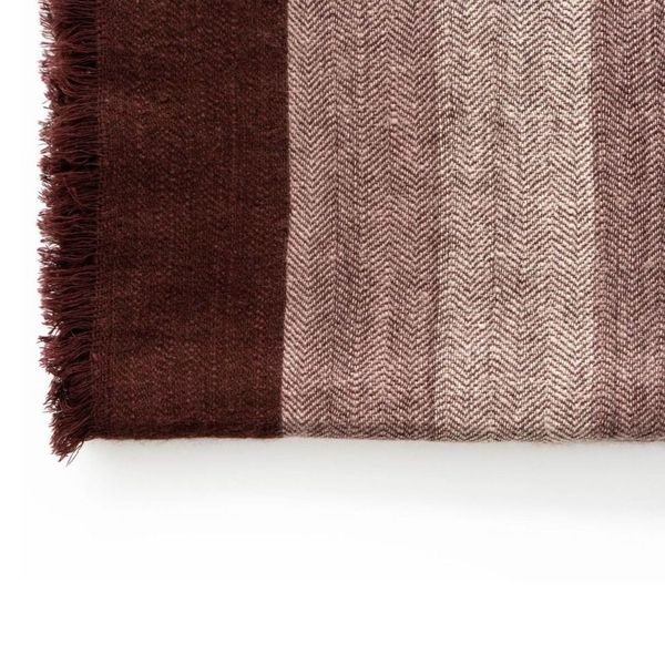 Plush Maroon Plush Merino Queen Bedspread / Large Throw