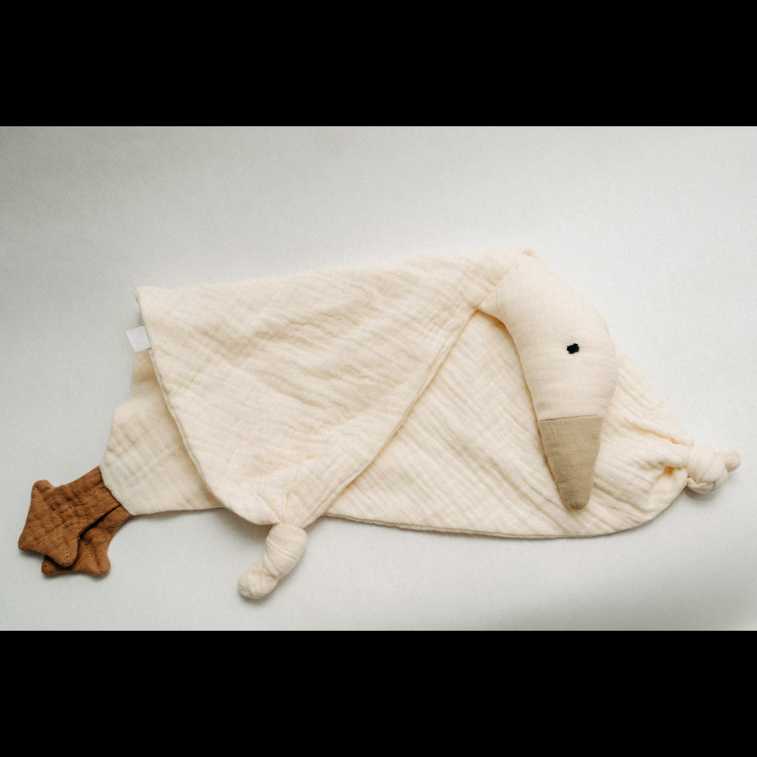 Goose Lovey Security Blanket | 17x17 | Organic Cotton