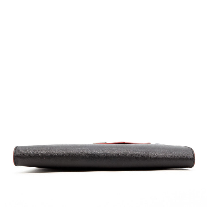 Susu The Angelica Black Leather Clutch Bag