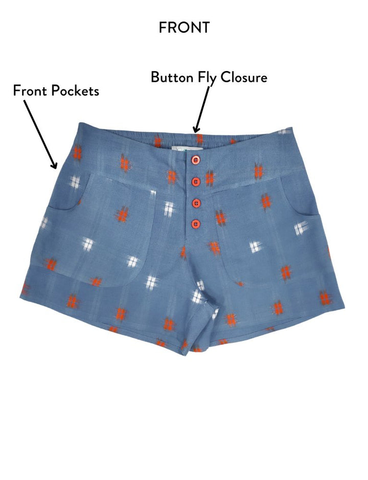 Azure Wash Organic Cotton Shorts
