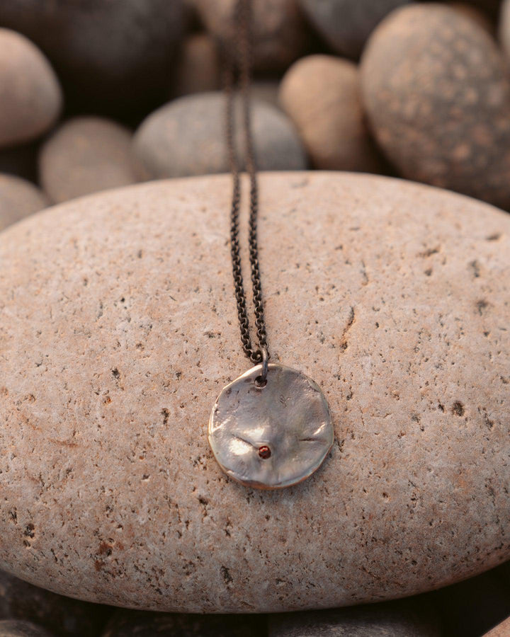 Silver Lunar Gemstone Necklace