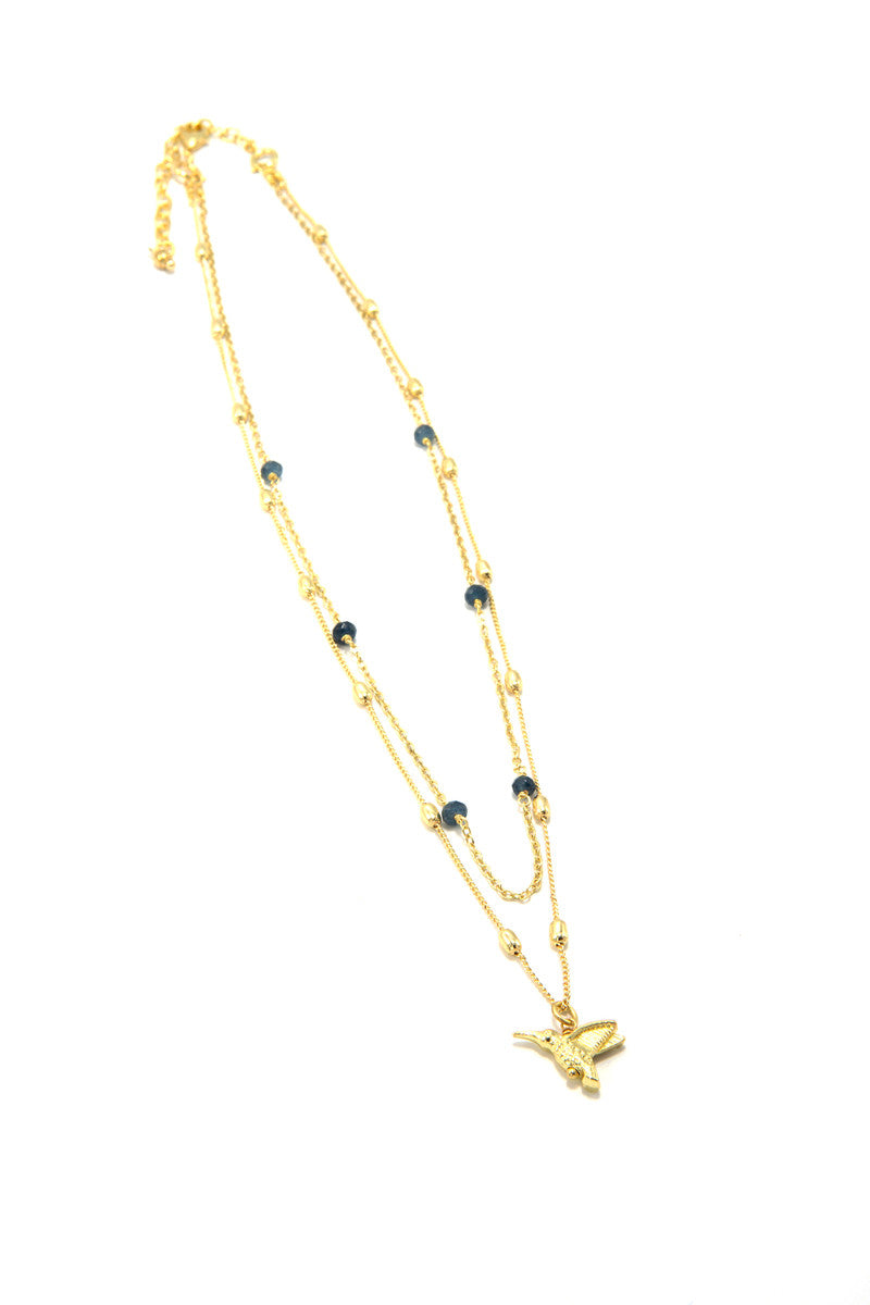 Hummingbird Lapis Convertible Necklace
