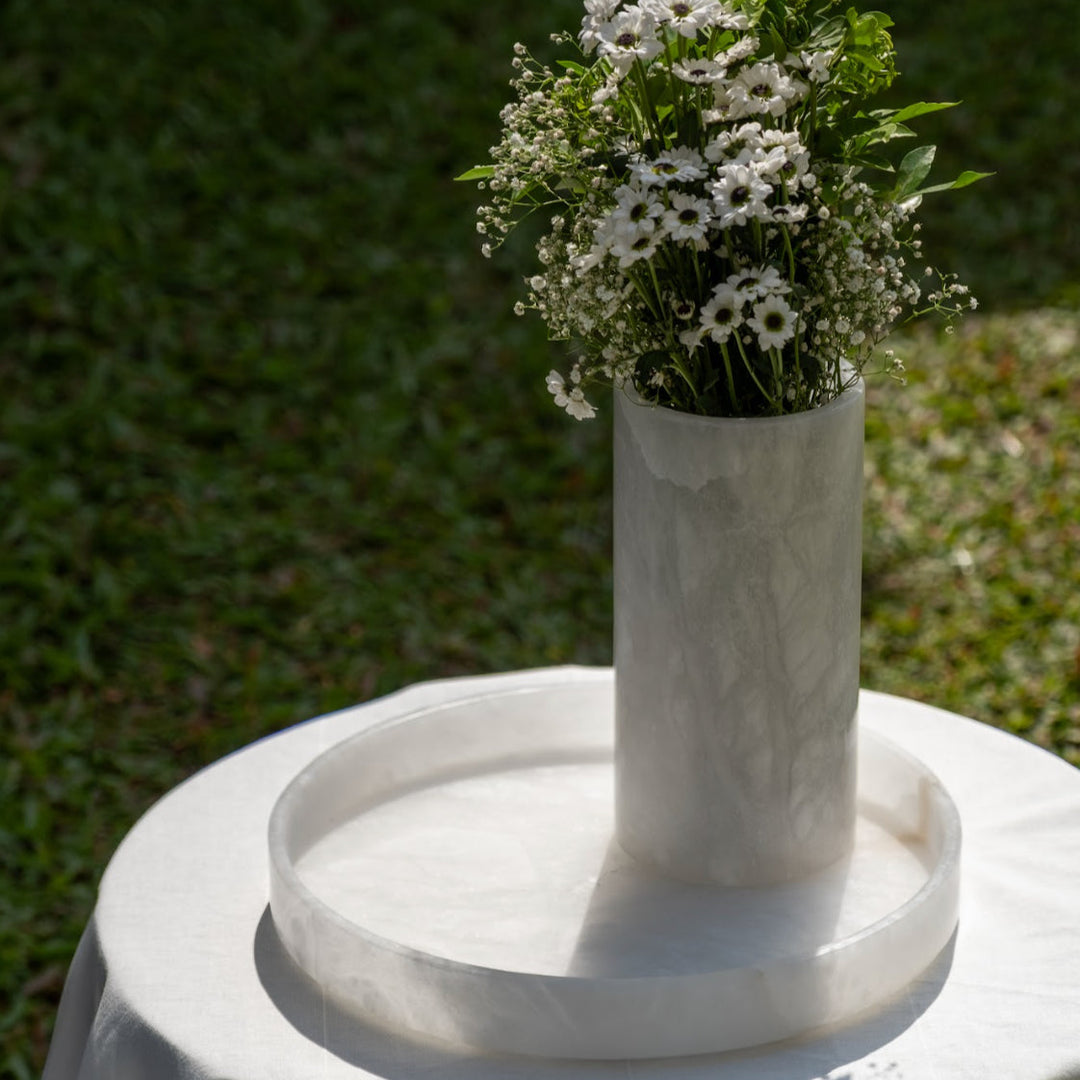 Santo Alabaster Tall Vase