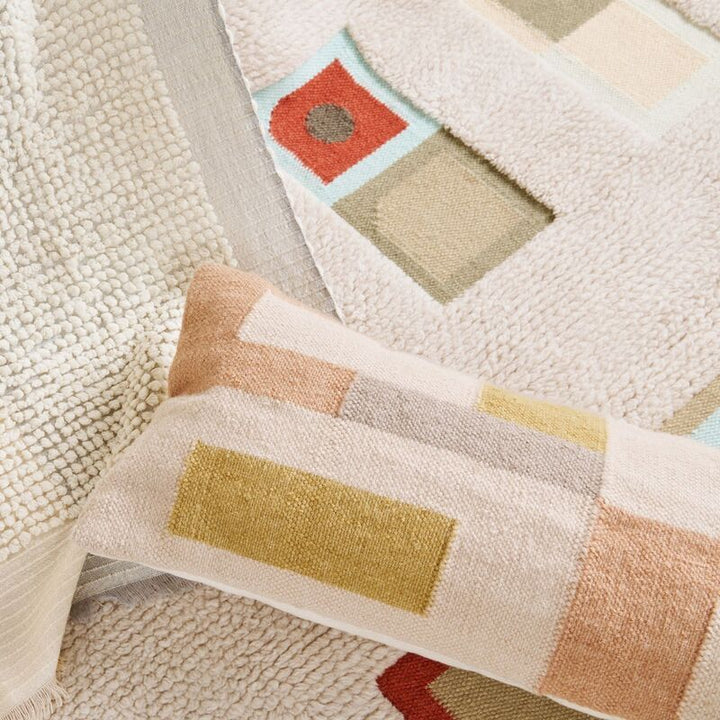 Shale Handloom Cotton Large Lumbar Pillow