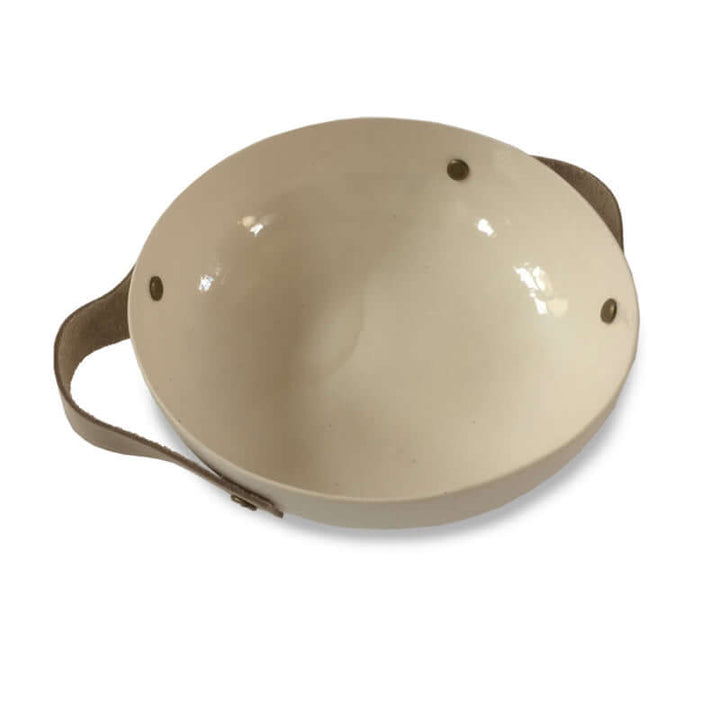 Bowl - Handmade with Leather Handles - 17CM
