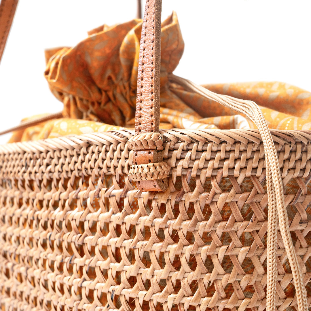 Rattan Mesh Tote Shopper