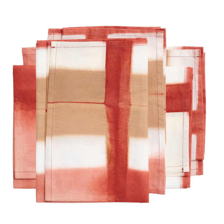 Chowk Cotton Hand Clamp Dye Artisanal Table Napkin ( set of 4 )