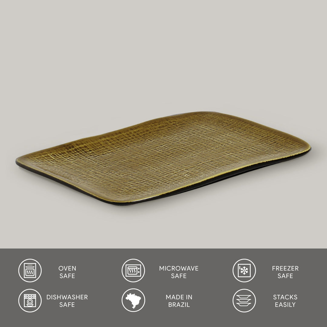 Rectangular Platter Juta Medium Set of 4