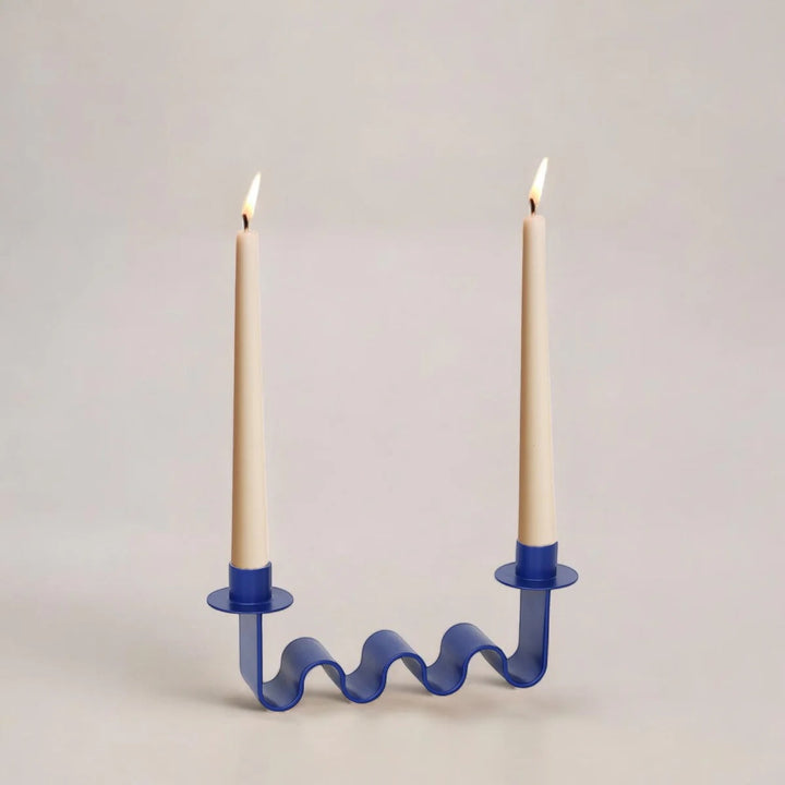 Electric Blue Helen Candle Holder