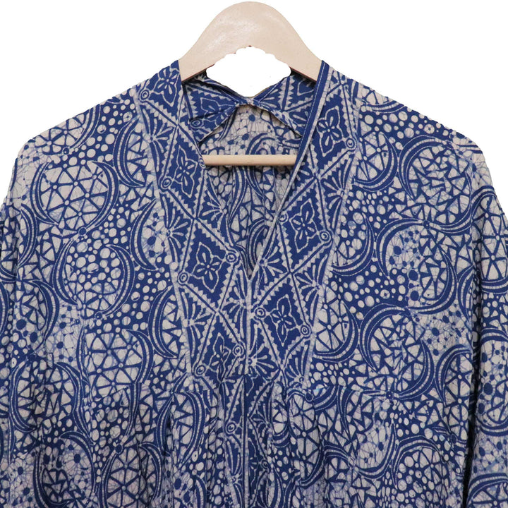 Hand Dyed Batik Kaftan Dress 100% Soft Cotton Material, Maxi, Long, Stone Dress, Caftan