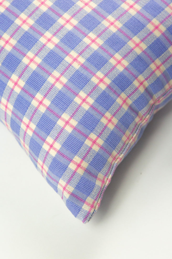 Archive NY Sofia Plaid Rectangle Pillow in Periwinkle