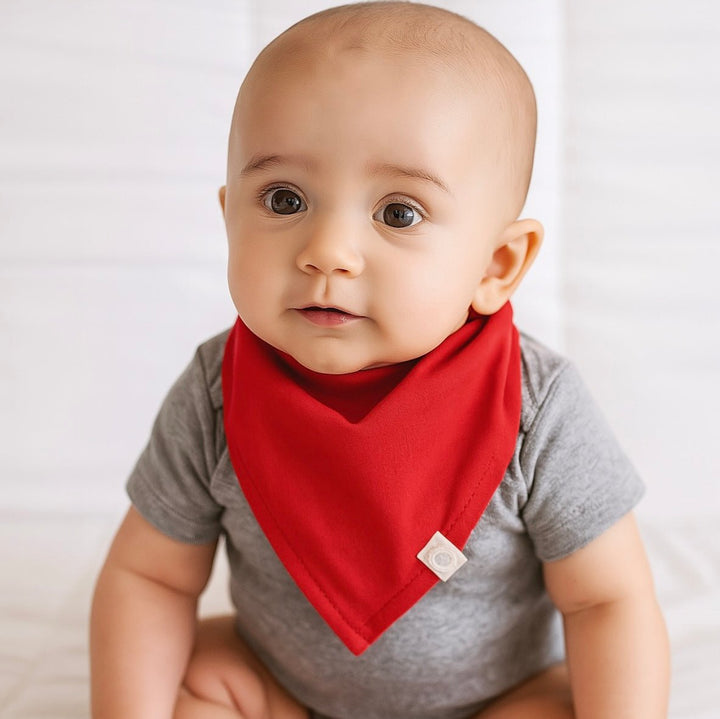 Kerchief Bib | Scarlet Red
