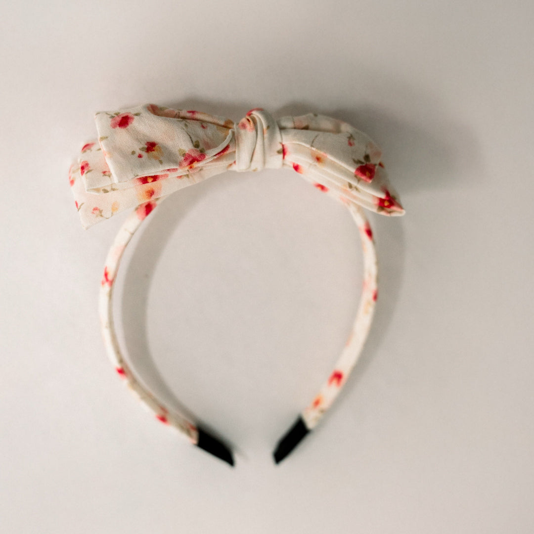 Three Little Bows Headband-Sunlit Meadow