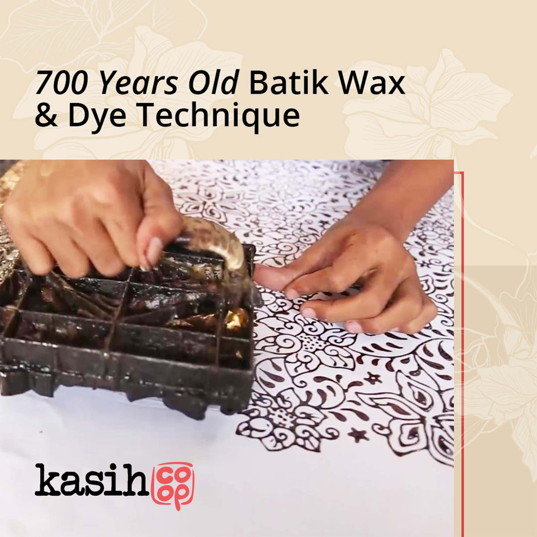 Hand Dyed Batik Scarf | 100% Cotton Fabric | Black & White, Geometric