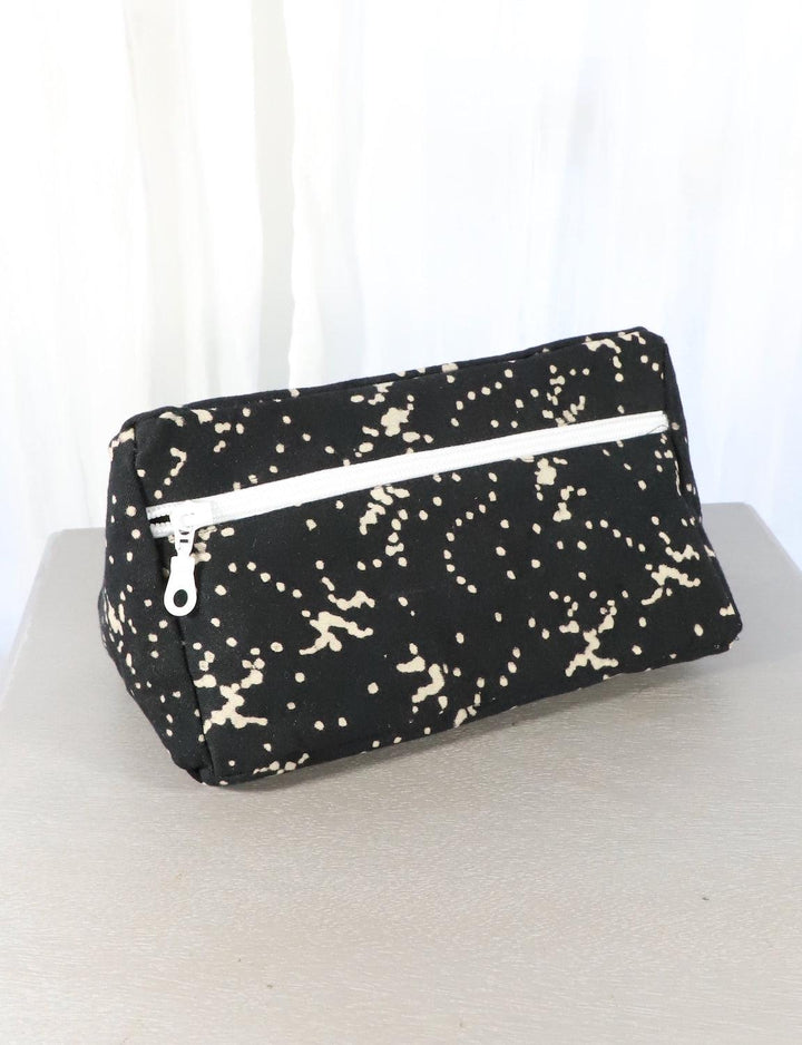 Black Toiletry Bag | Dots or Floral