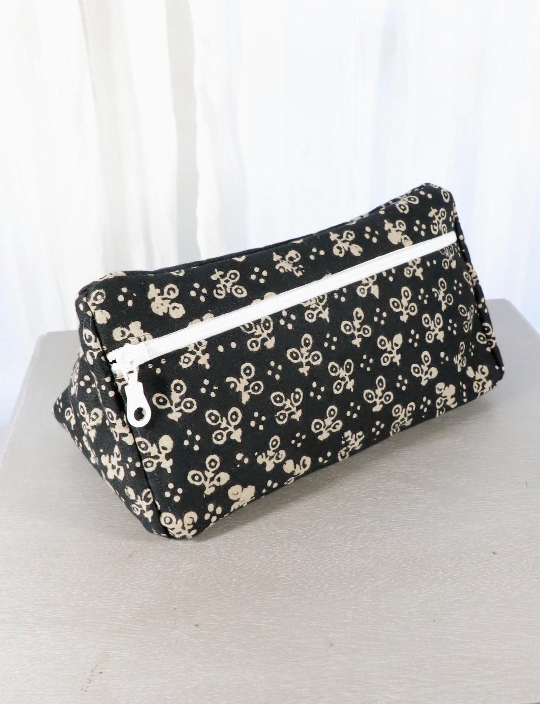 Black Toiletry Bag | Dots or Floral