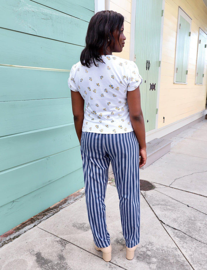 Blue Bayou Striped Organic Cotton Pants