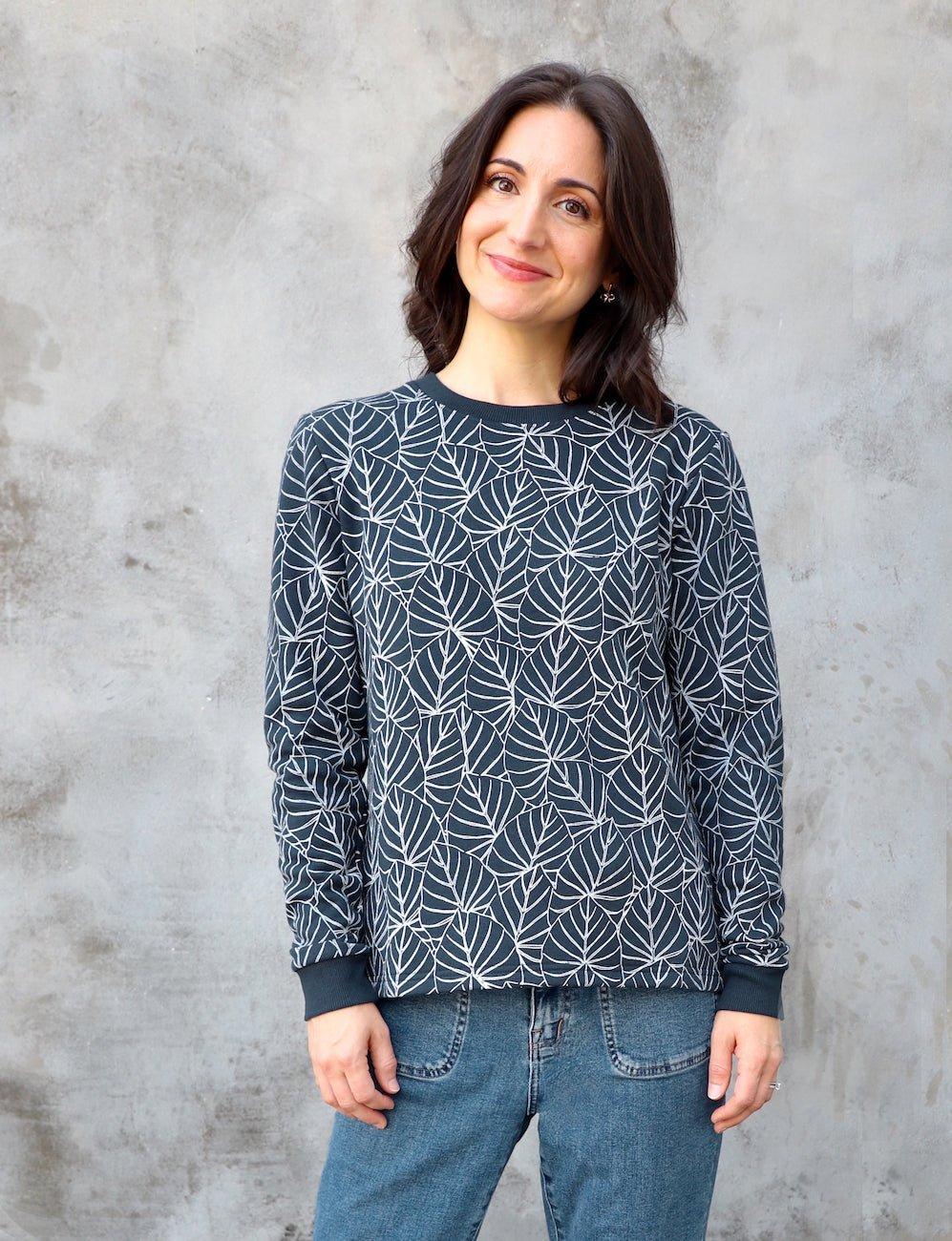 Botanical Navy Organic Fleece Sweater