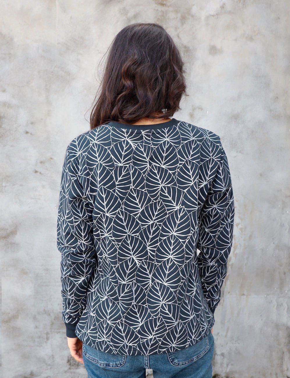 Botanical Navy Organic Fleece Sweater