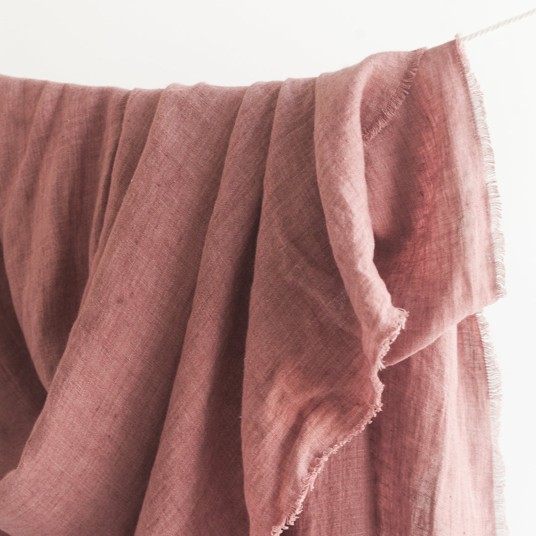 Stone Washed Linen Throw