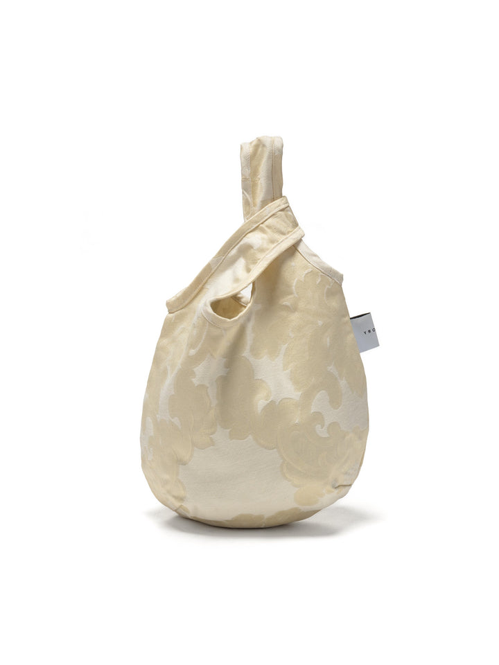 Egg Tote | Vintage Jacquard Botanical Cream