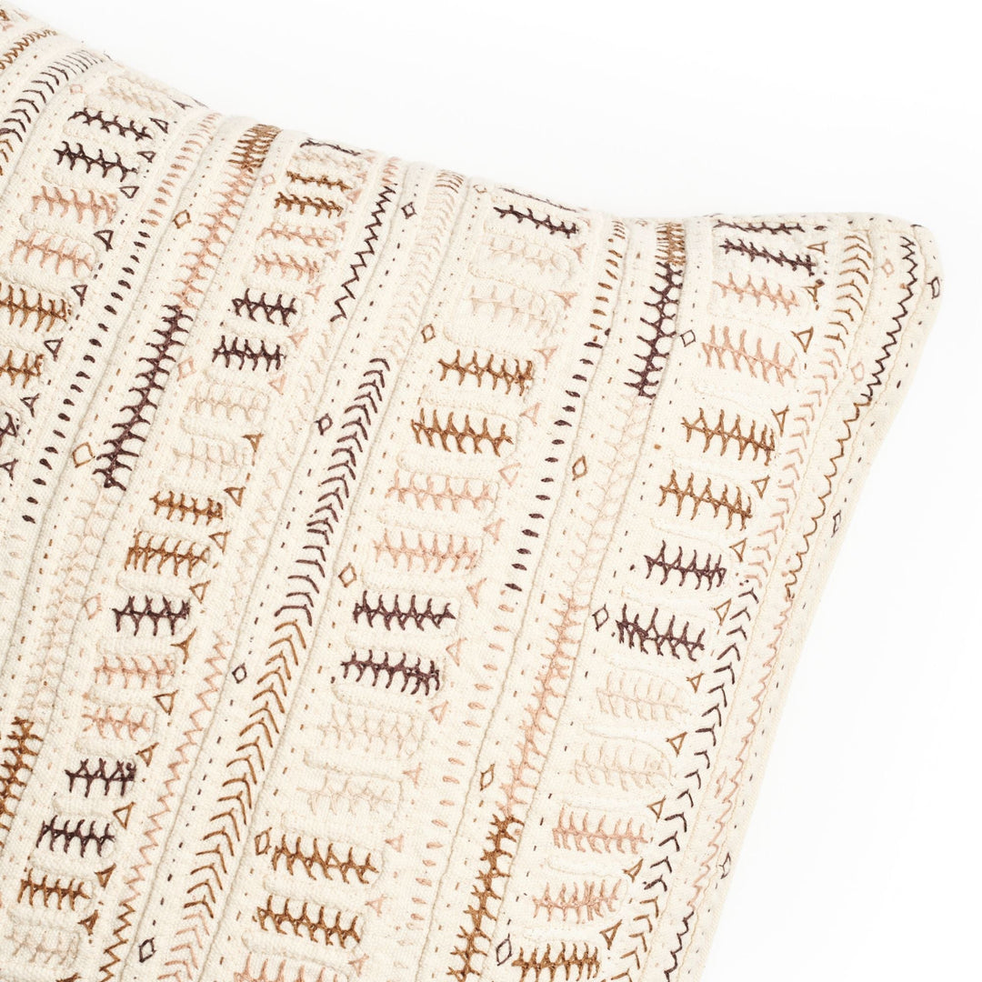 Dahli Brown Fully Hand Embroidered Artisanal Pillow