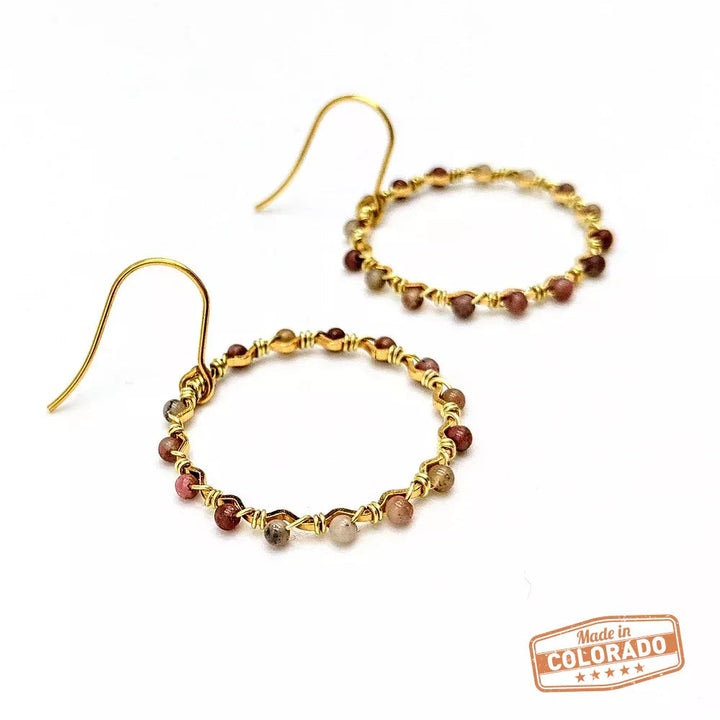 Rose of the Inca 18K gold plated hoops