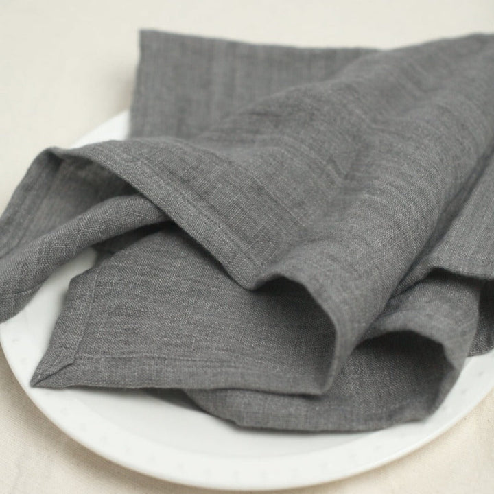 Stone Washed Linen Napkins Set of 4