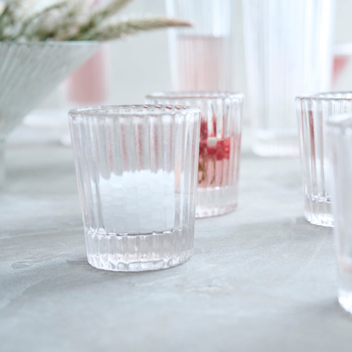 Pressed Clear Shot Glasses - Set of 6