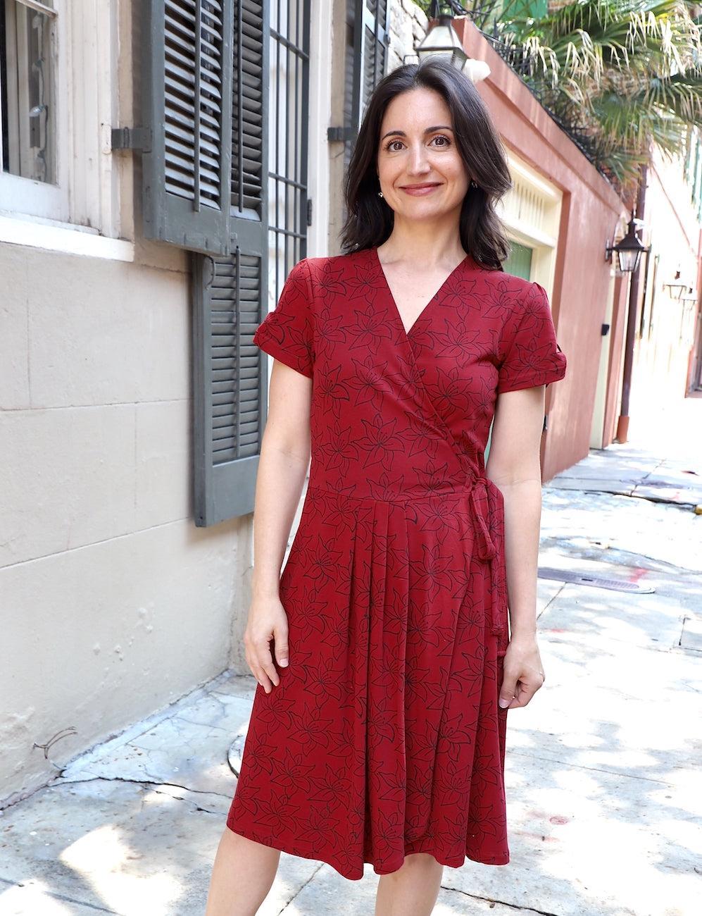 Cabernet Organic Wrap Dress