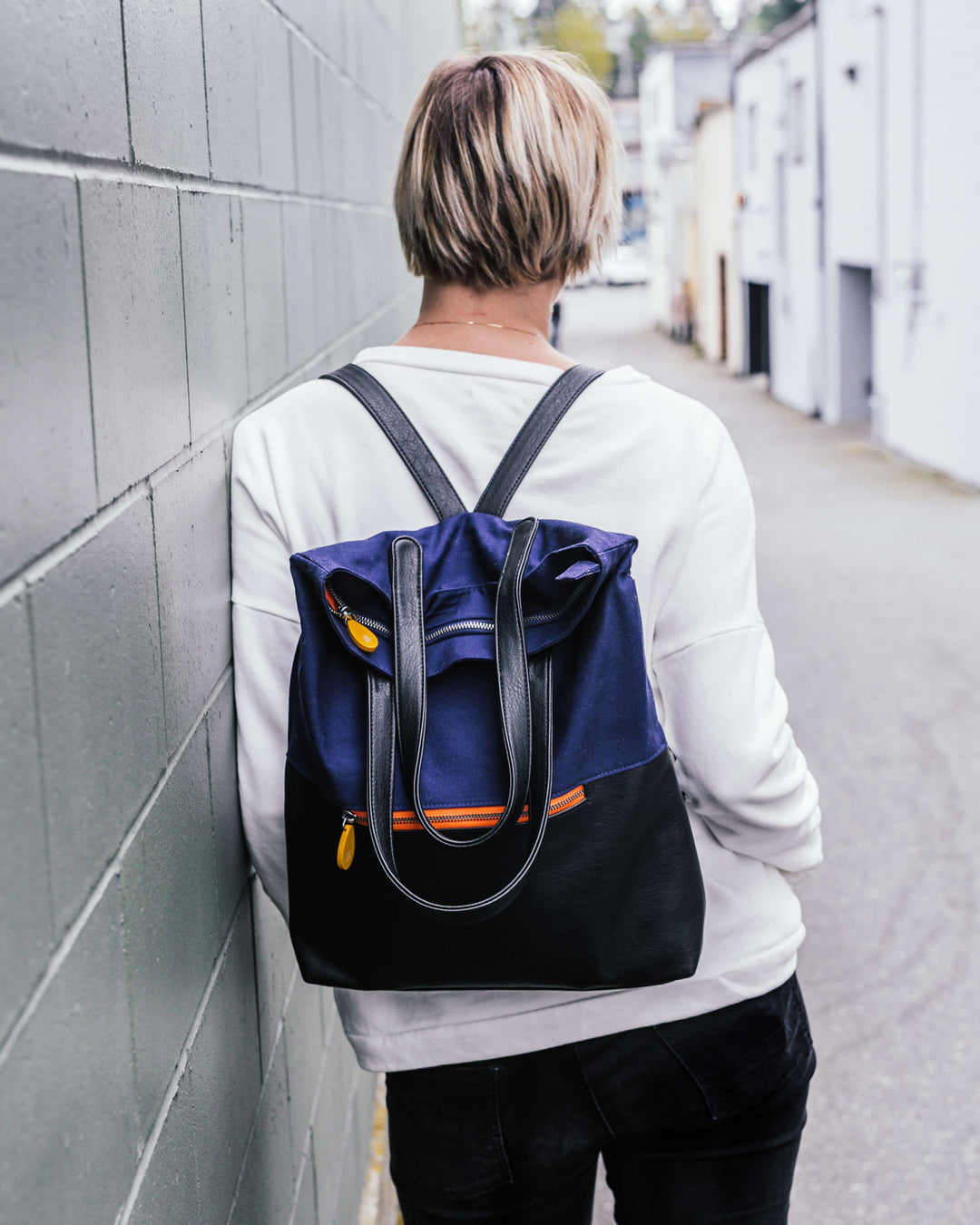 backpack purse laptop backpack convertible backpack greenpoint vegan backpack Nyra Webbing Strap while inner and outer pockets ensure quick access to your essentials Vegan & eco gifts for