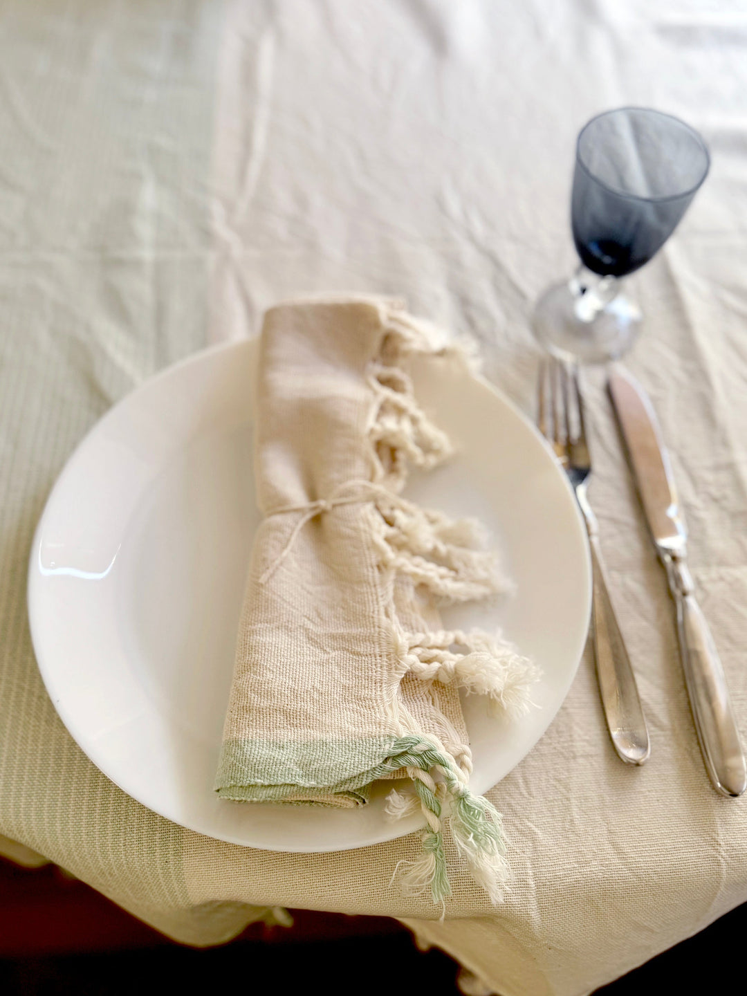 Sage Ivory Hand Towel