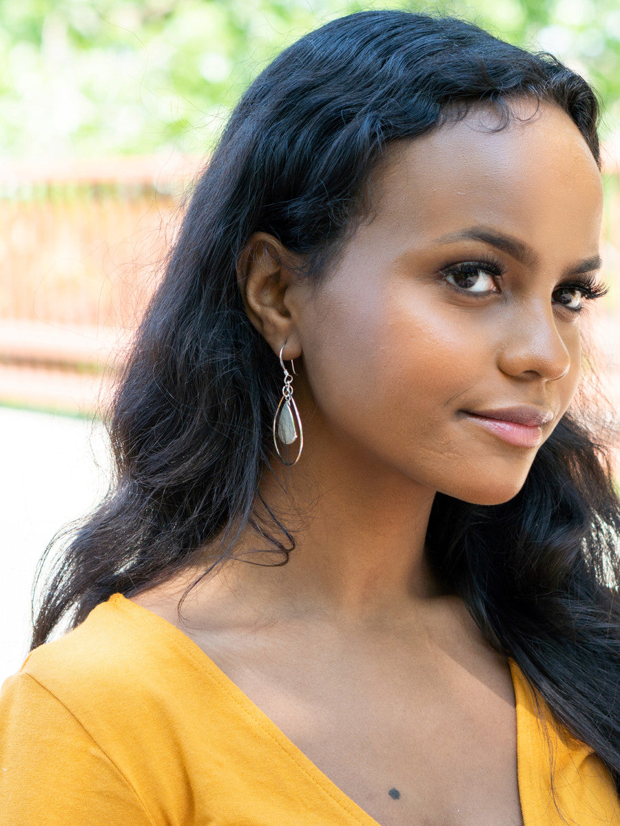 Mother of Pearl Teardrop Earrings