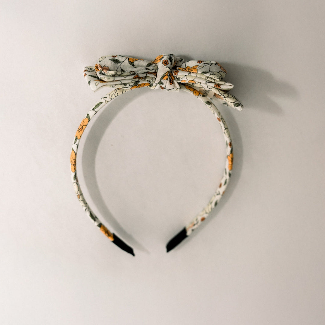 Three Little Bows Headband- Marigold Dawn