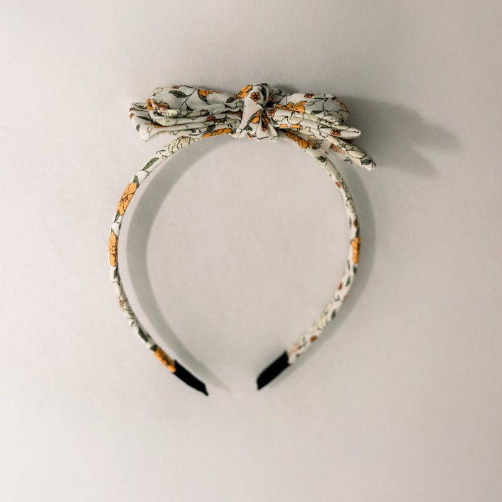 Three Little Bows Headband- Marigold Dawn
