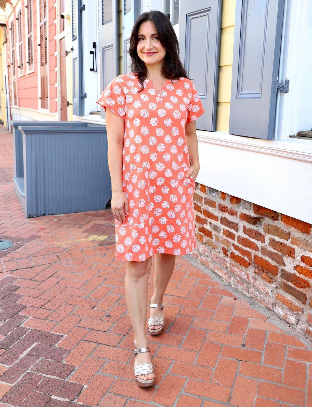 Coral Cabana Organic Dress