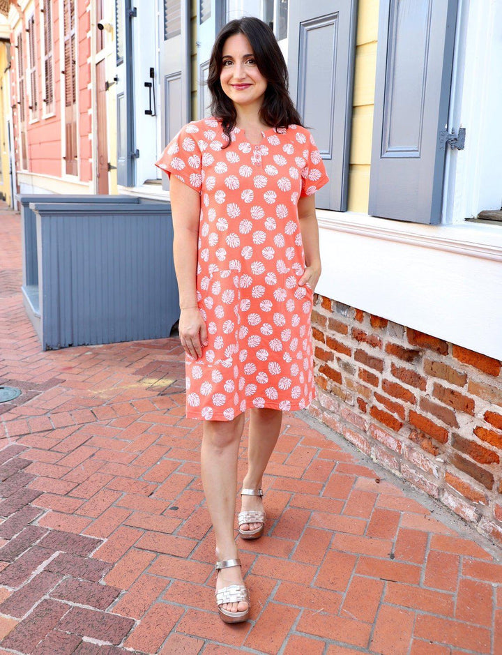 Coral Cabana Organic Dress