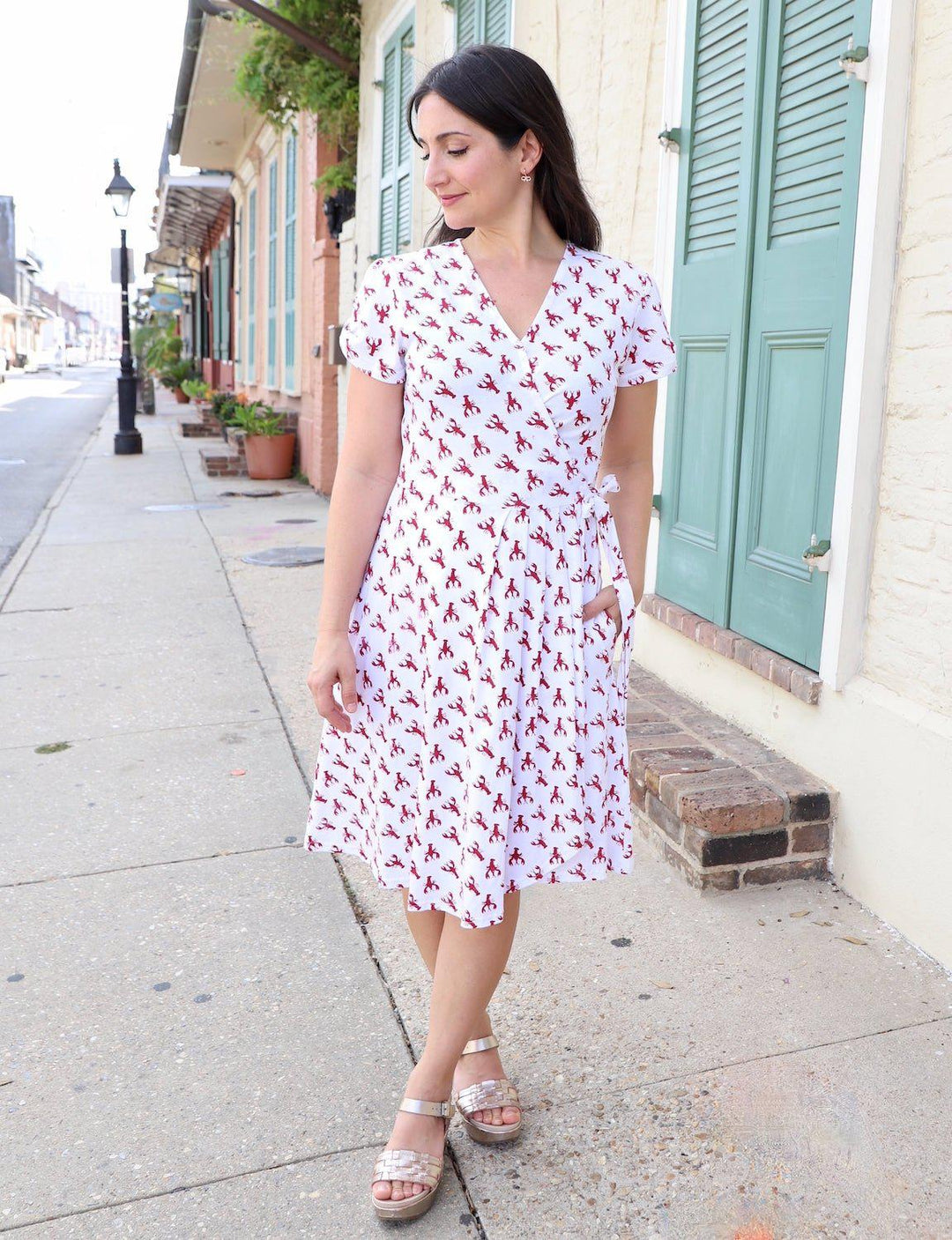 Crawfish Organic Wrap Dress