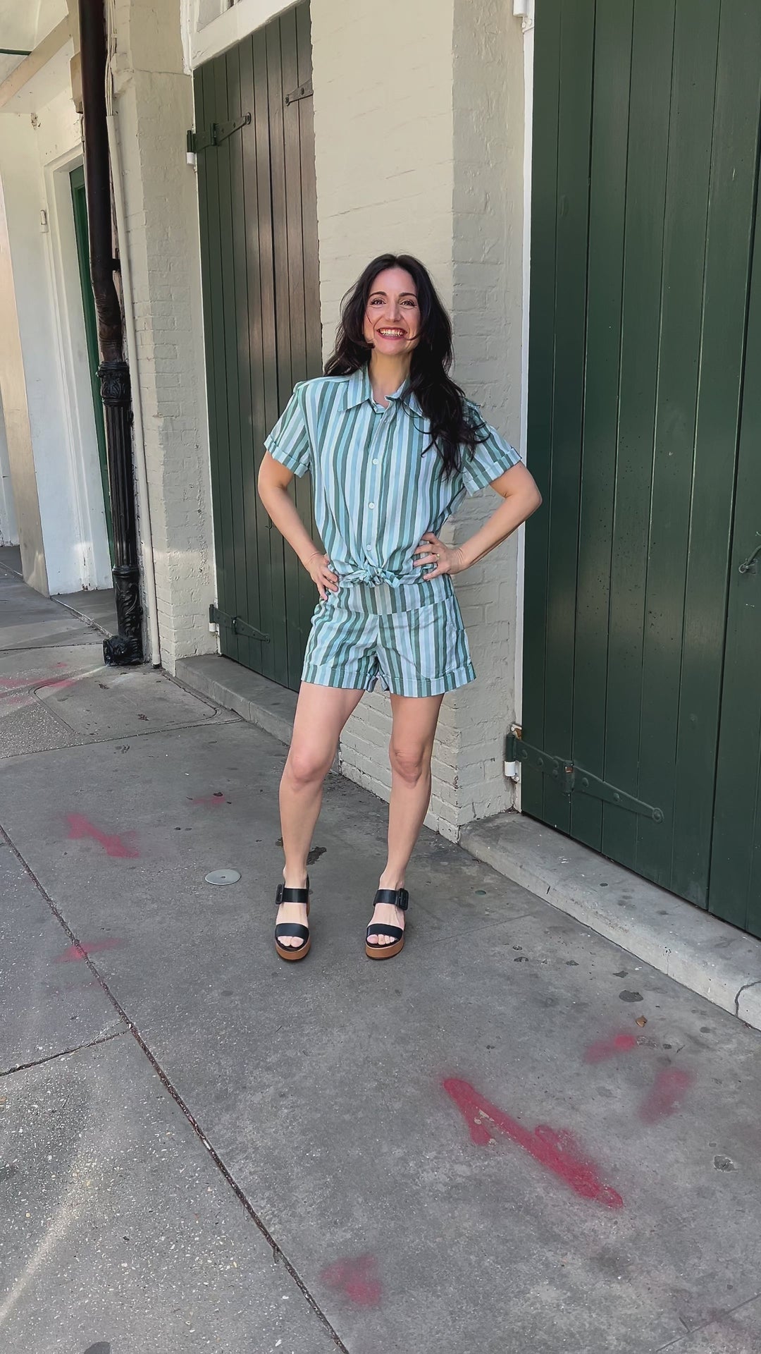 Ocean Stripes Organic Cotton Shorts