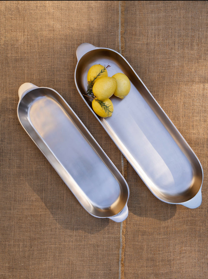 Stinson Nickel Long Trays - Set of 2