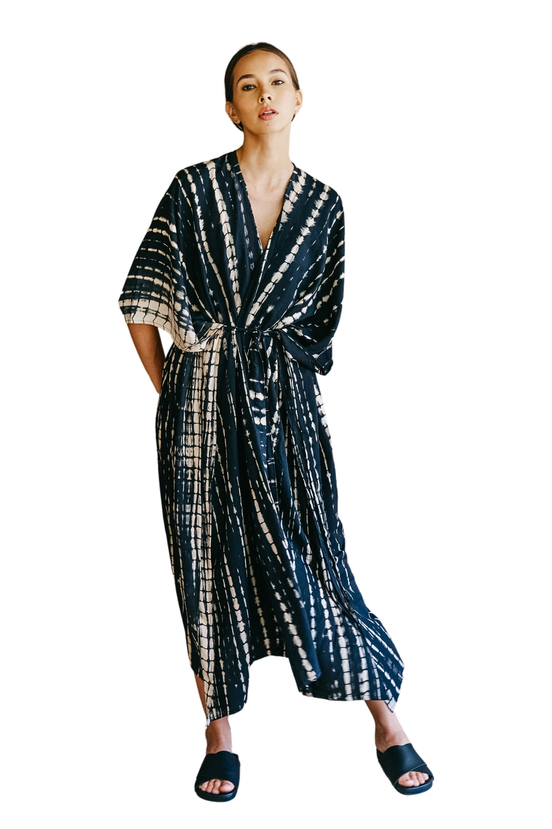 Lindy Hand Dyed Kimono in Black