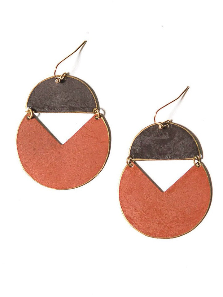 Painted Moon Earrings - Daybreak or Harvest Moon