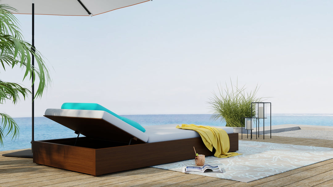 Line Flower Cool Aqua