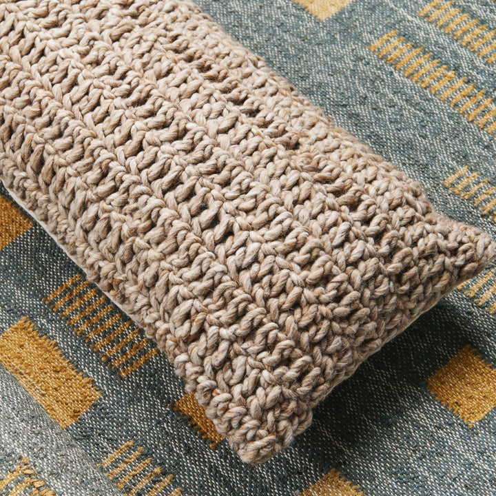 Cider Textured Neutral Brown Large Lumbar Pillow